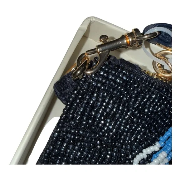 Sincerly Jules Navy Beaded Clutch - Picture 3 of 6